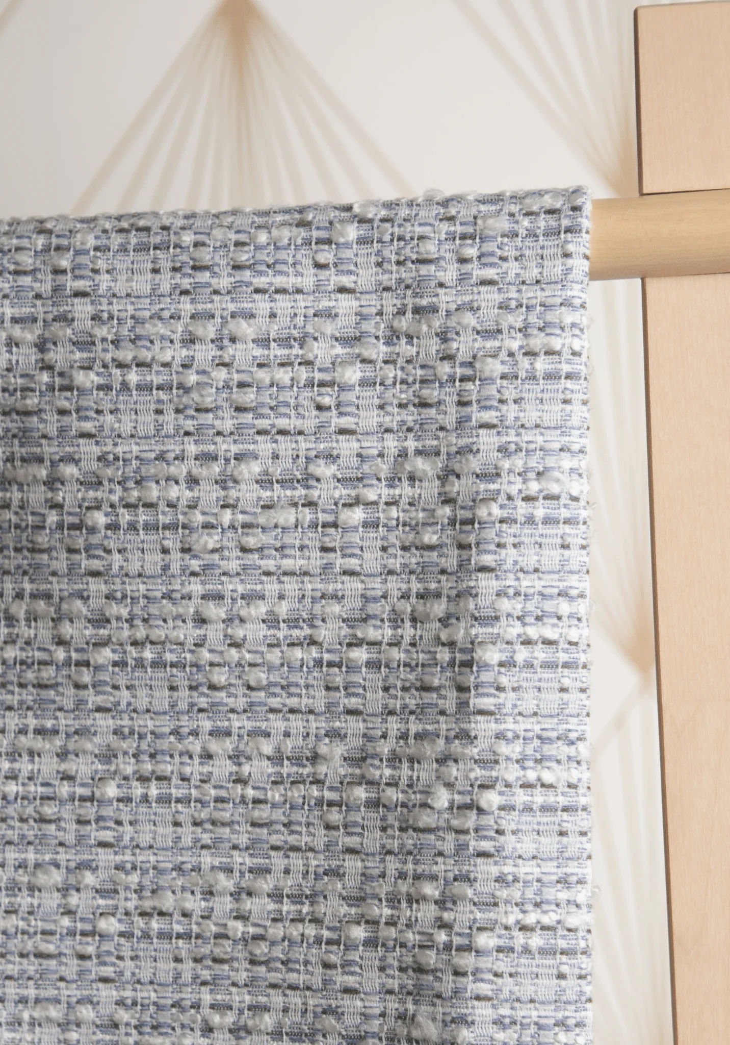 Tissu tweed léger - Bleu Gris - Image 4