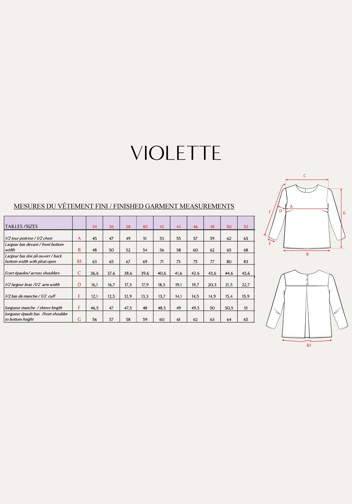 Patron couture blouse Violette - Patron pochette - Image 3