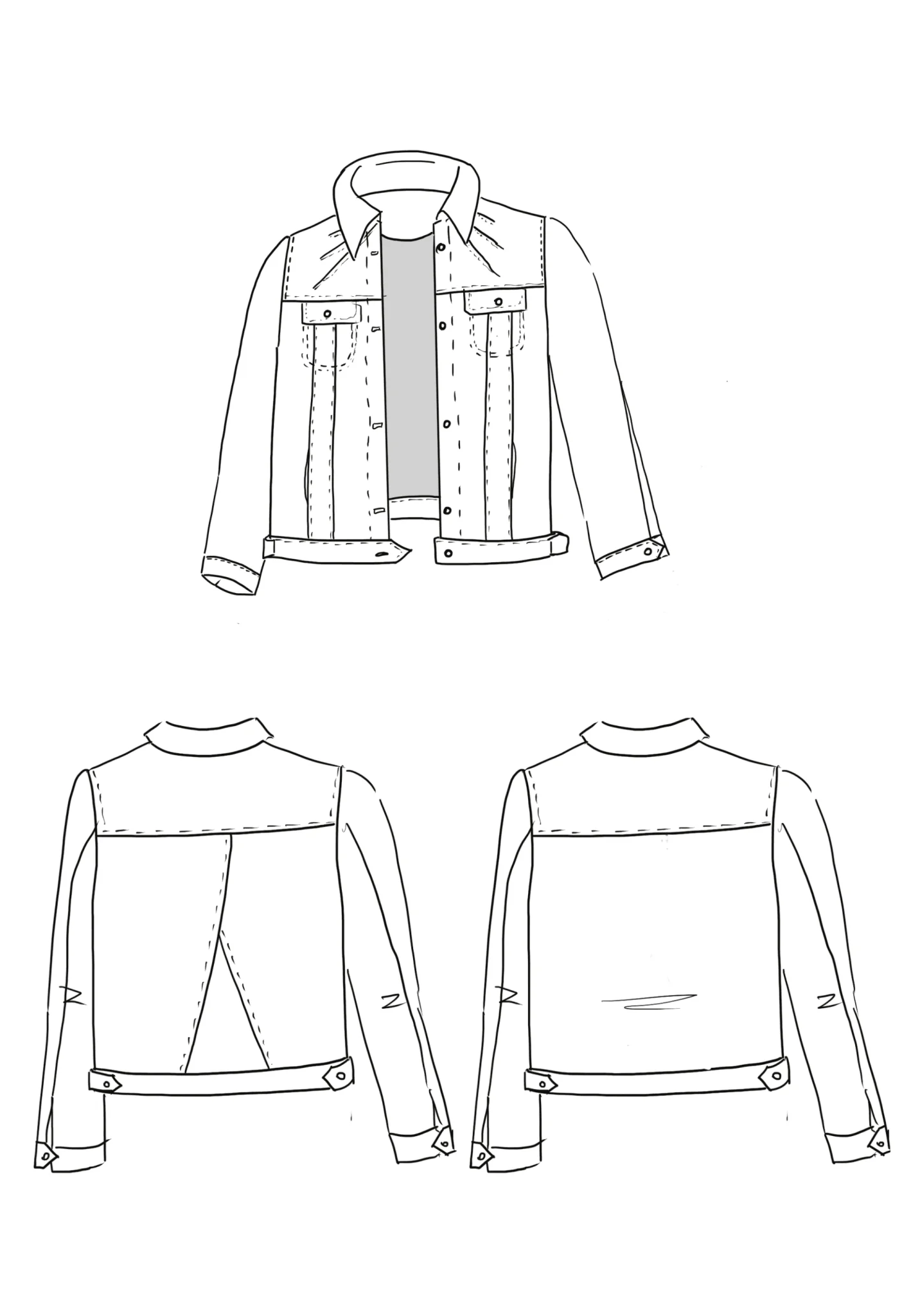 Patron couture blouson Pilar / PDF (A4, A3, A0, US Letter) - Cadres, Calques par Taille, Vidéoprojection - Image 2