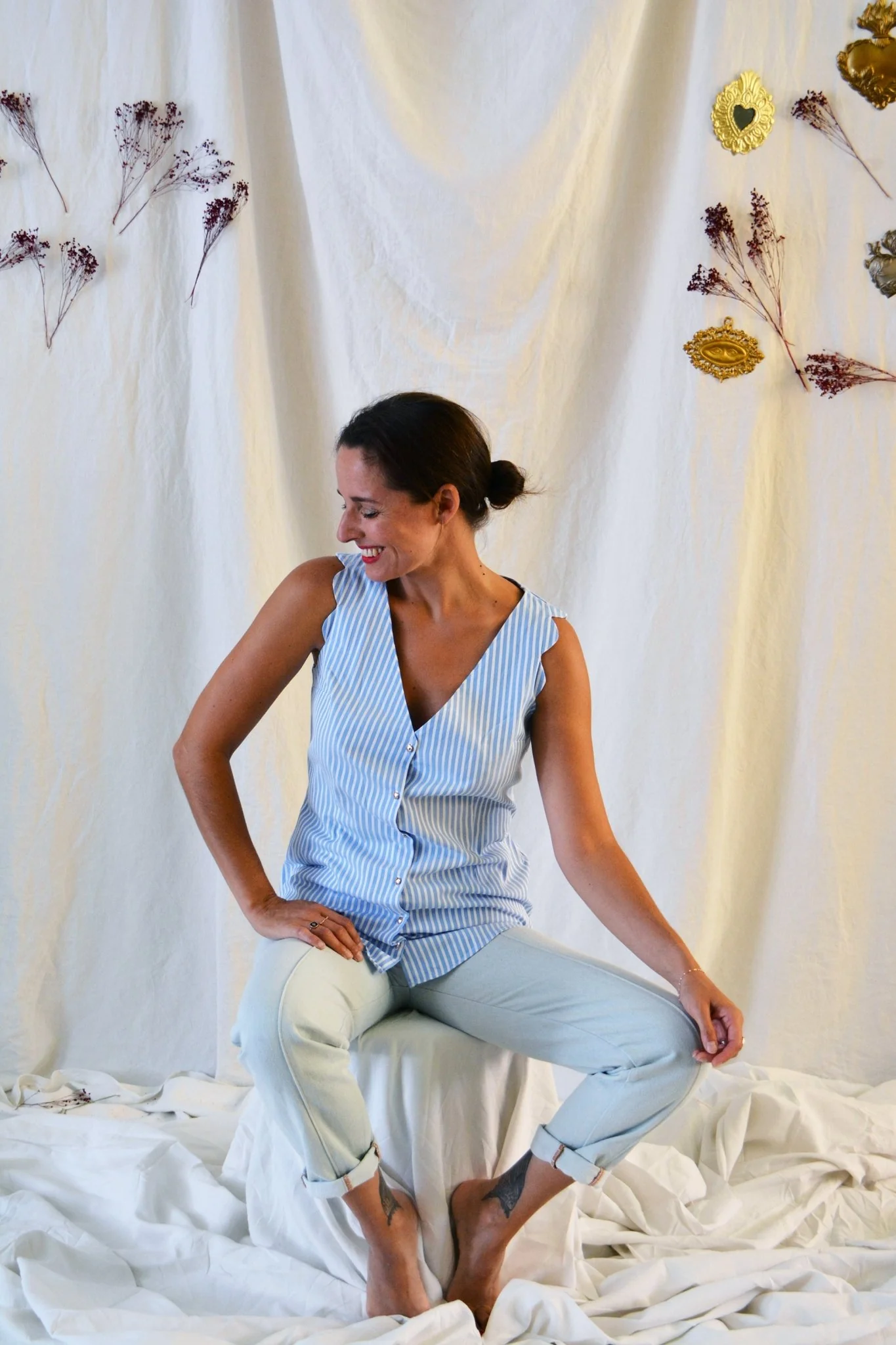 Patron couture robe, top à festons Bloom / PDF (A4, A3, A0, US Letter) - Cadres, Calques par Taille, Vidéoprojection - Image 3