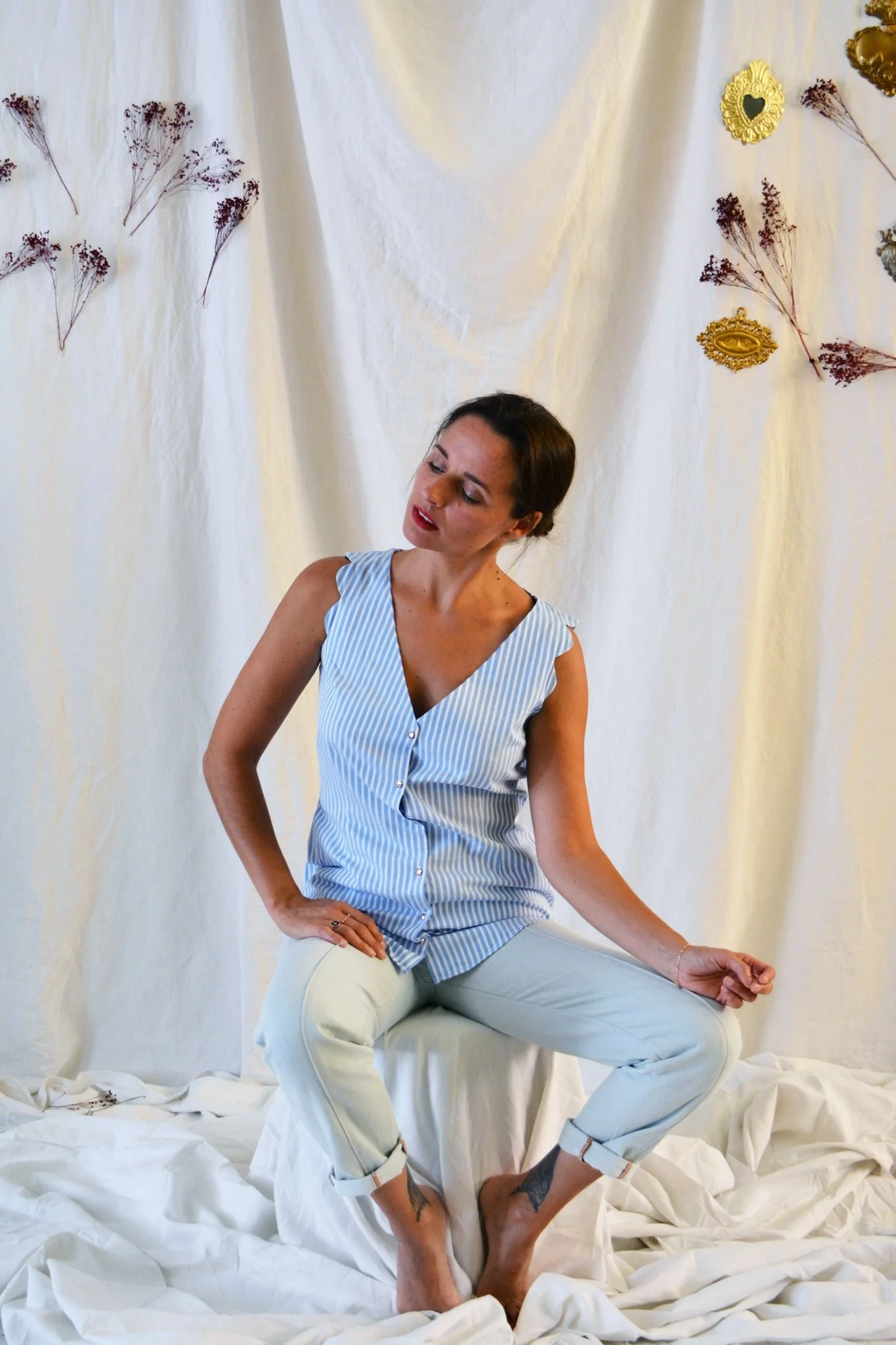 Patron couture robe, top à festons Bloom / PDF (A4, A3, A0, US Letter) - Cadres, Calques par Taille, Vidéoprojection - Image 4
