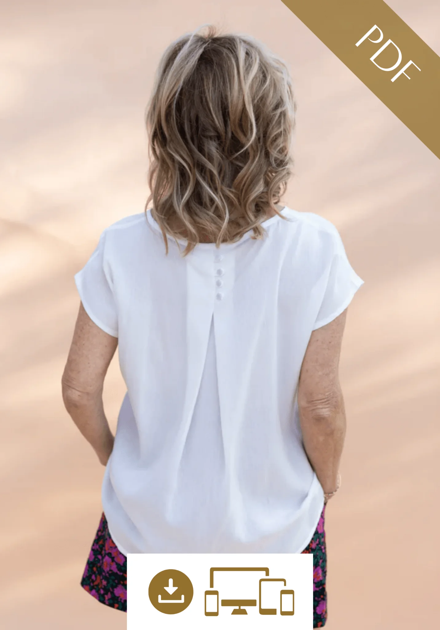 Patron couture top Marisa / PDF (A4, A3, A0, US Letter) - Cadres, Calques par Taille, Vidéoprojection