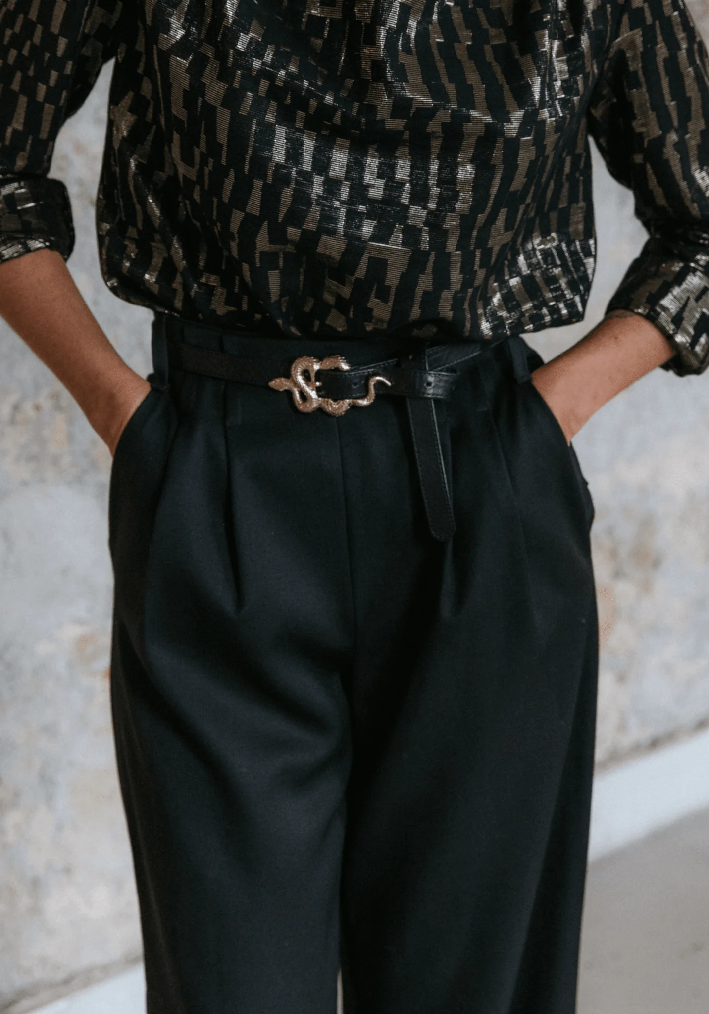 Tissu lainage tailleur 100% laine Noir - Image 8