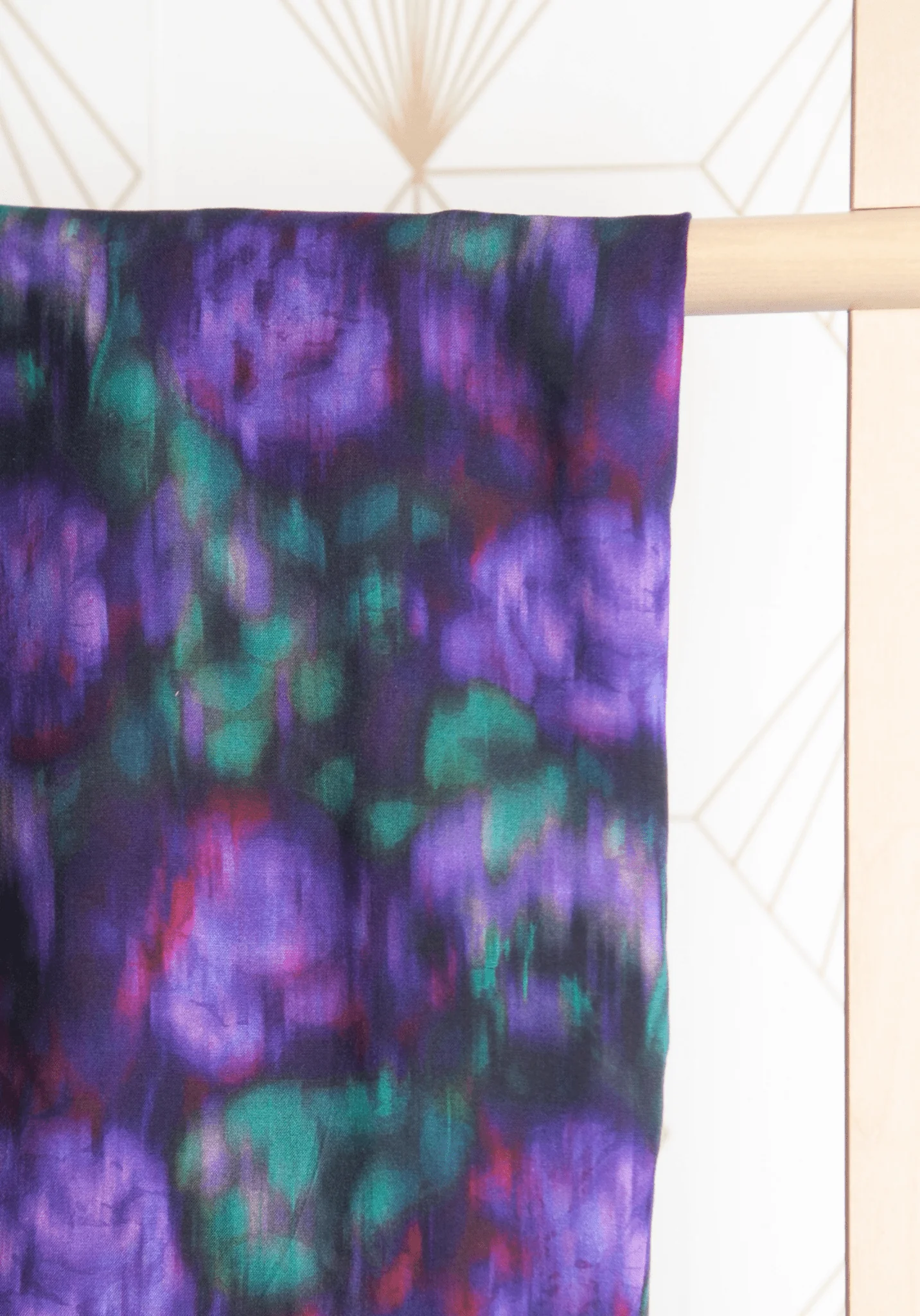 Tissu popeline de viscose imprimée Abstract Rose - Plusieurs coloris - Image 7